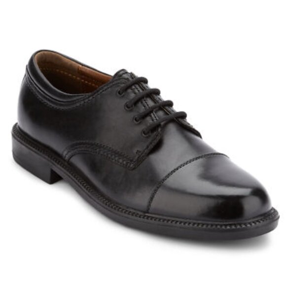 Men's dockers Gordon 090-2214 Lace Up Cap Toe Black Oxford Dress Shoes Size10.5W - Picture 1 of 12